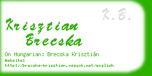 krisztian brecska business card